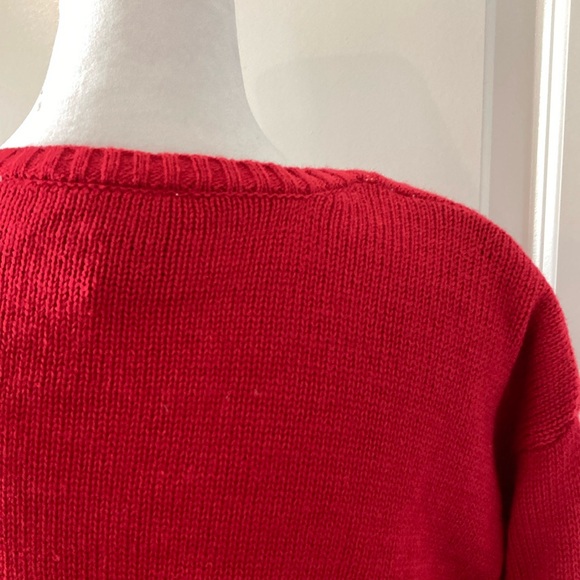 Medium Red and Green Crew Neck Christmas Sweater - Picture 8 of 11